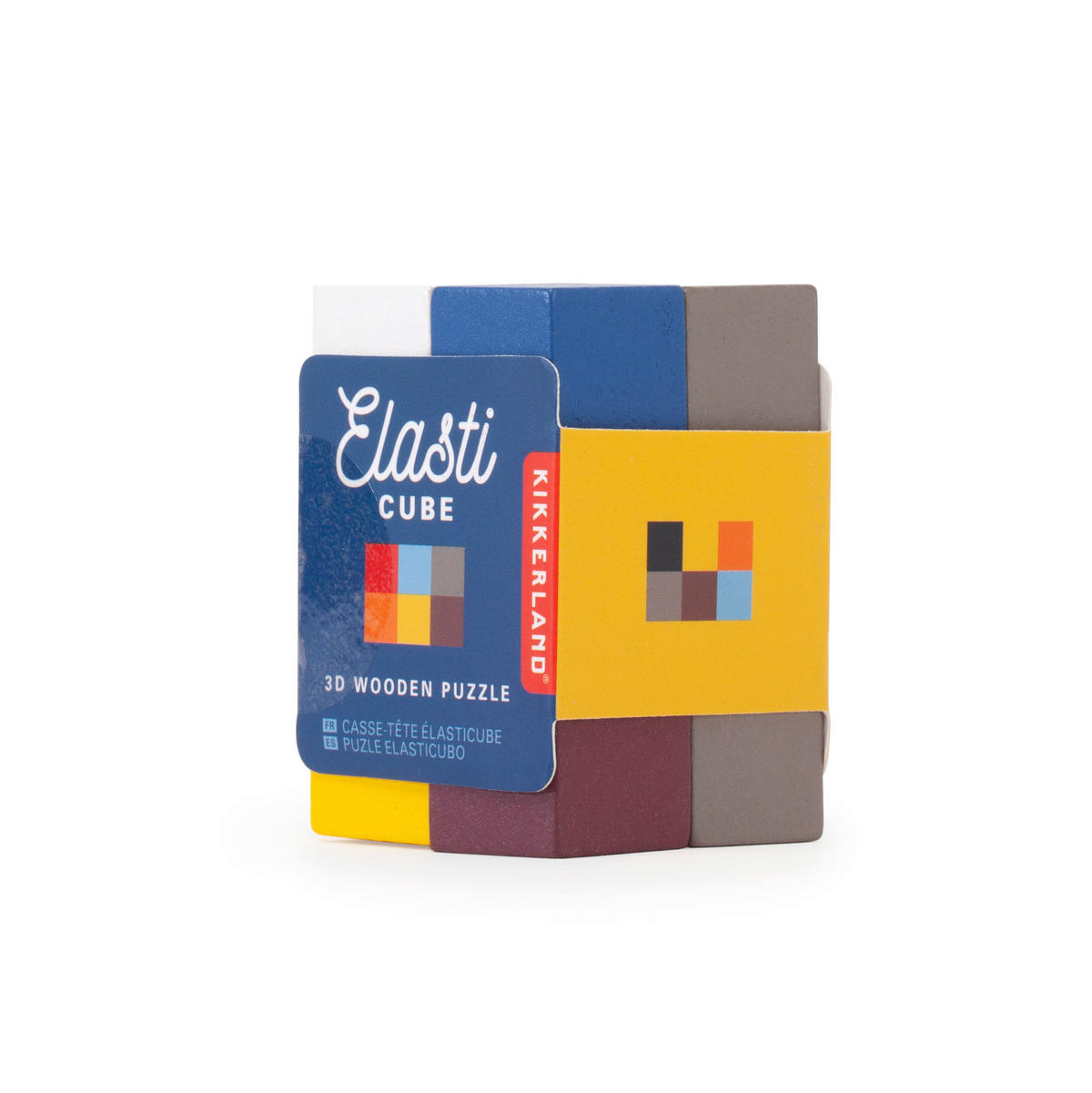PUZZLE - viacfarebná, Basics, drevo (4,2/6/4,1cm) - Kikkerland