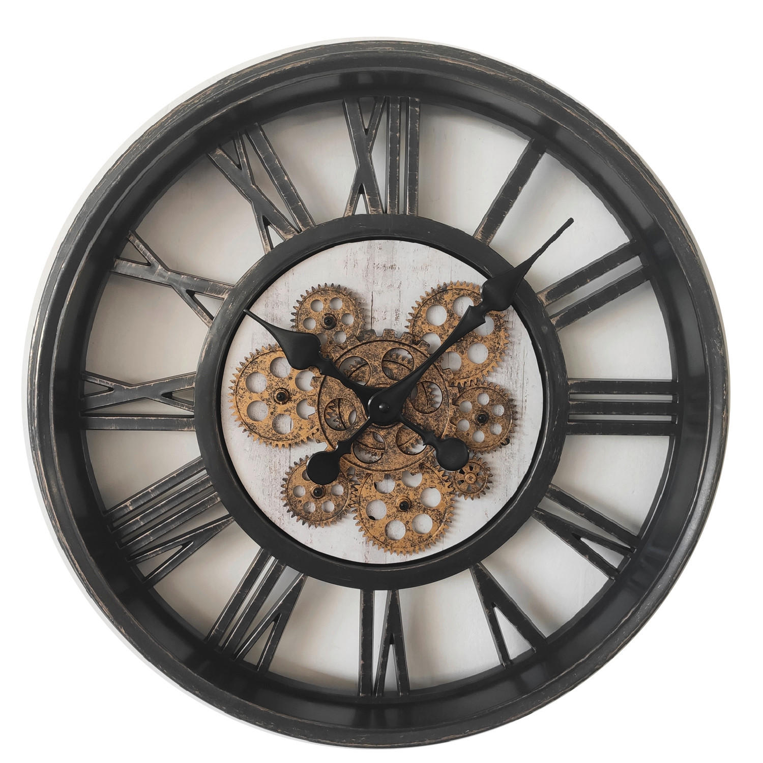 WANDUHR Ophelia Schwarz  - Schwarz, Design, Glas/Kunststoff (50,8/50,cm)
