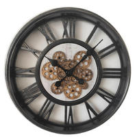 WANDUHR Ophelia Schwarz  - Schwarz, Design, Glas/Kunststoff (50,8/50,cm)
