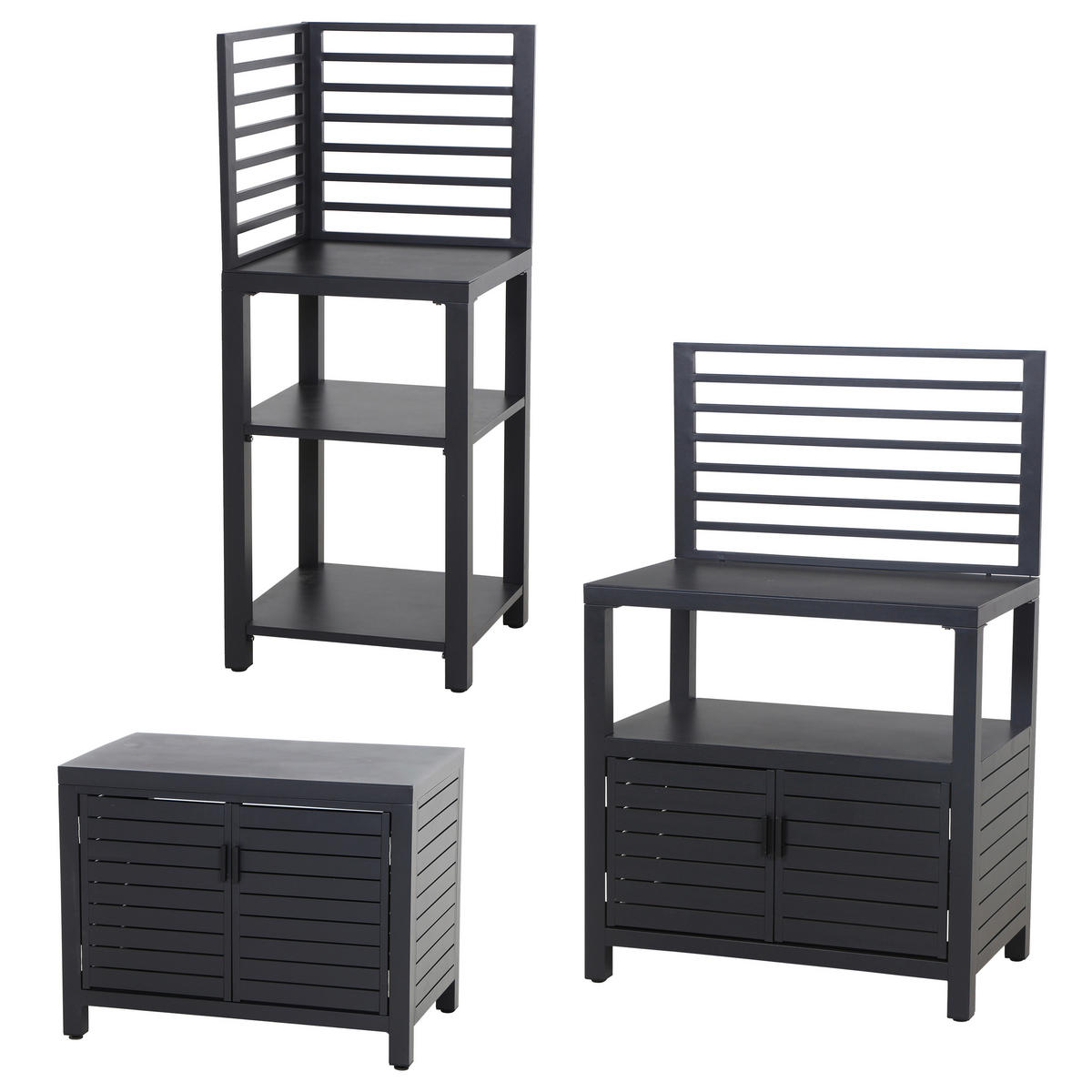 OUTDOORKÜCHE  - Anthrazit, Basics, Metall (236/90/56cm) - Siena Garden