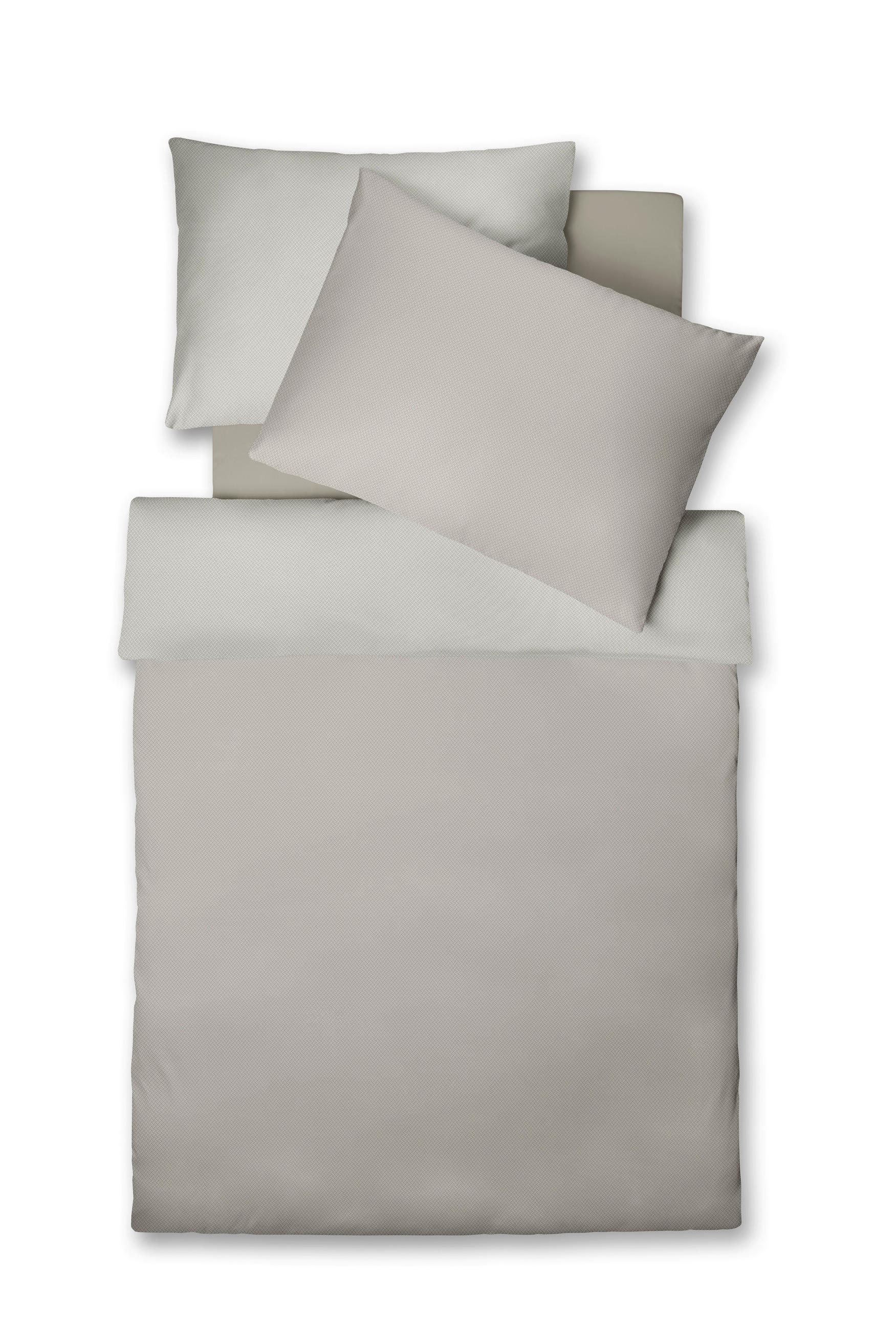 POVLEČENÍ, flanel, světle šedá, šedobéžová, 140/220 cm - světle šedá/šedobéžová, Basics, textil (140/220cm) - Fleuresse
