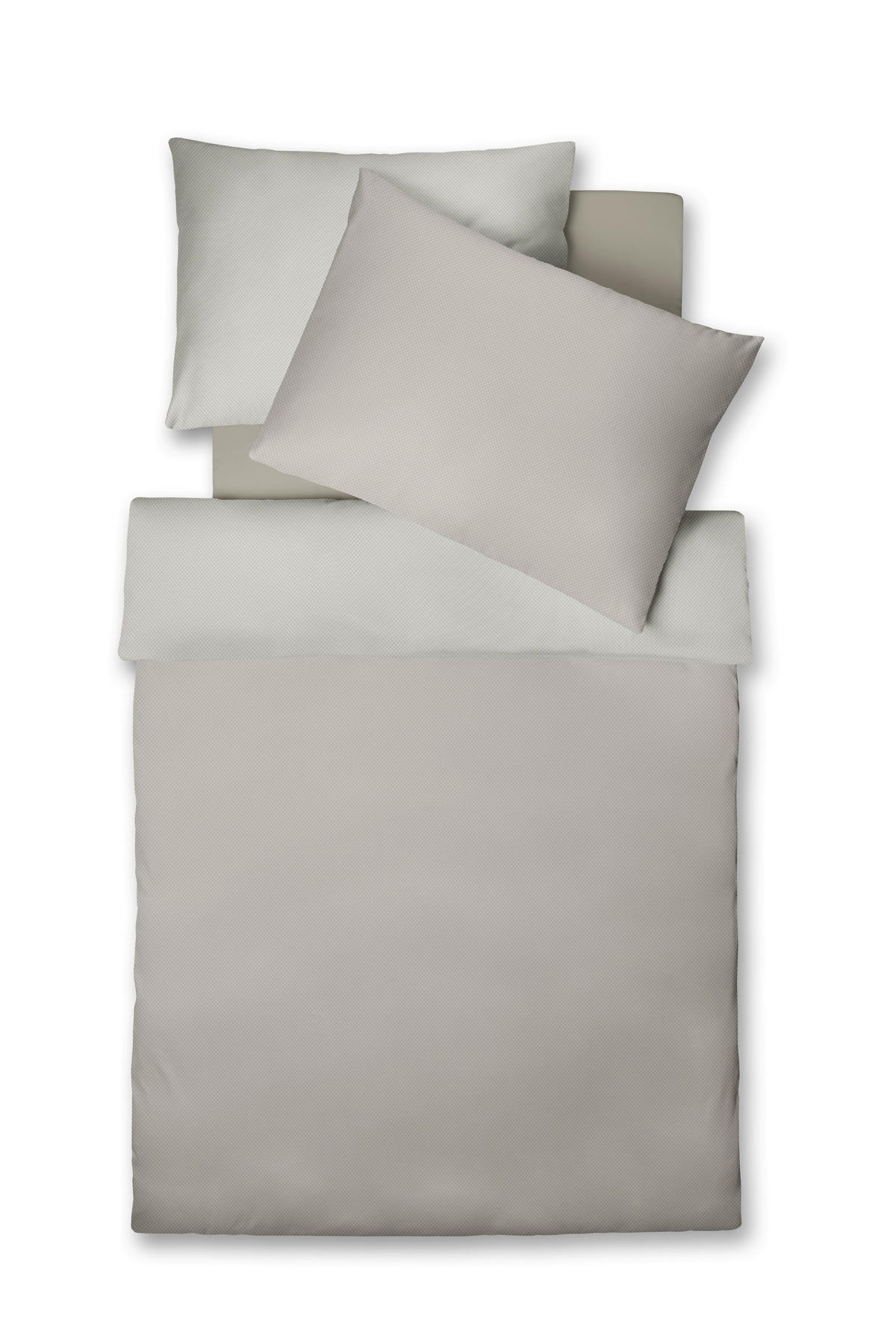 POVLEČENÍ, flanel, světle šedá, šedobéžová, 140/200 cm - světle šedá/šedobéžová, Basics, textil (140/200cm) - Fleuresse