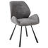 STUHL in Metall, Textil Hellgrau - Hellgrau/Schwarz, MODERN, Textil/Metall (58/88/63cm) - Hom`in STUHL in Metall, Textil Hellgrau - Hellgrau/Schwarz, MODERN, Textil/Metall (58/88/63cm) - Hom`in