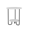 BEISTELLTISCH in Holzwerkstoff 40/40/45 cm  - Weiss/Schwarz, Design, Holzwerkstoff/Metall (40/40/45cm) - Livetastic