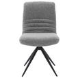 STUHL  in Stahl Flachgewebe Metall, Textil  - Dunkelgrau/Schwarz, Design, Textil/Metall (50/93/69cm) - Dieter Knoll