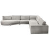ECKSOFA Chenille, Cord Hellgrau  - Hellgrau/Schwarz, Design, Kunststoff/Textil (425/365cm) - Lomoco