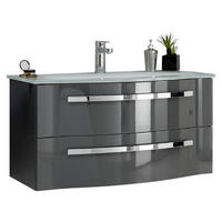 TVÄTTSTÄLLSUNDERSKÅP 90/48,2/48,1 cm  - kromfärg/grå, Klassisk, metall/trämaterial (90/48,2/48,1cm) - Xora