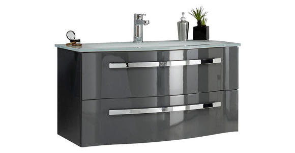 WASCHTISCHUNTERSCHRANK - Chromfarben/Grau, KONVENTIONELL, Holzwerkstoff/Metall (90/48,2/48,1cm) - Xora