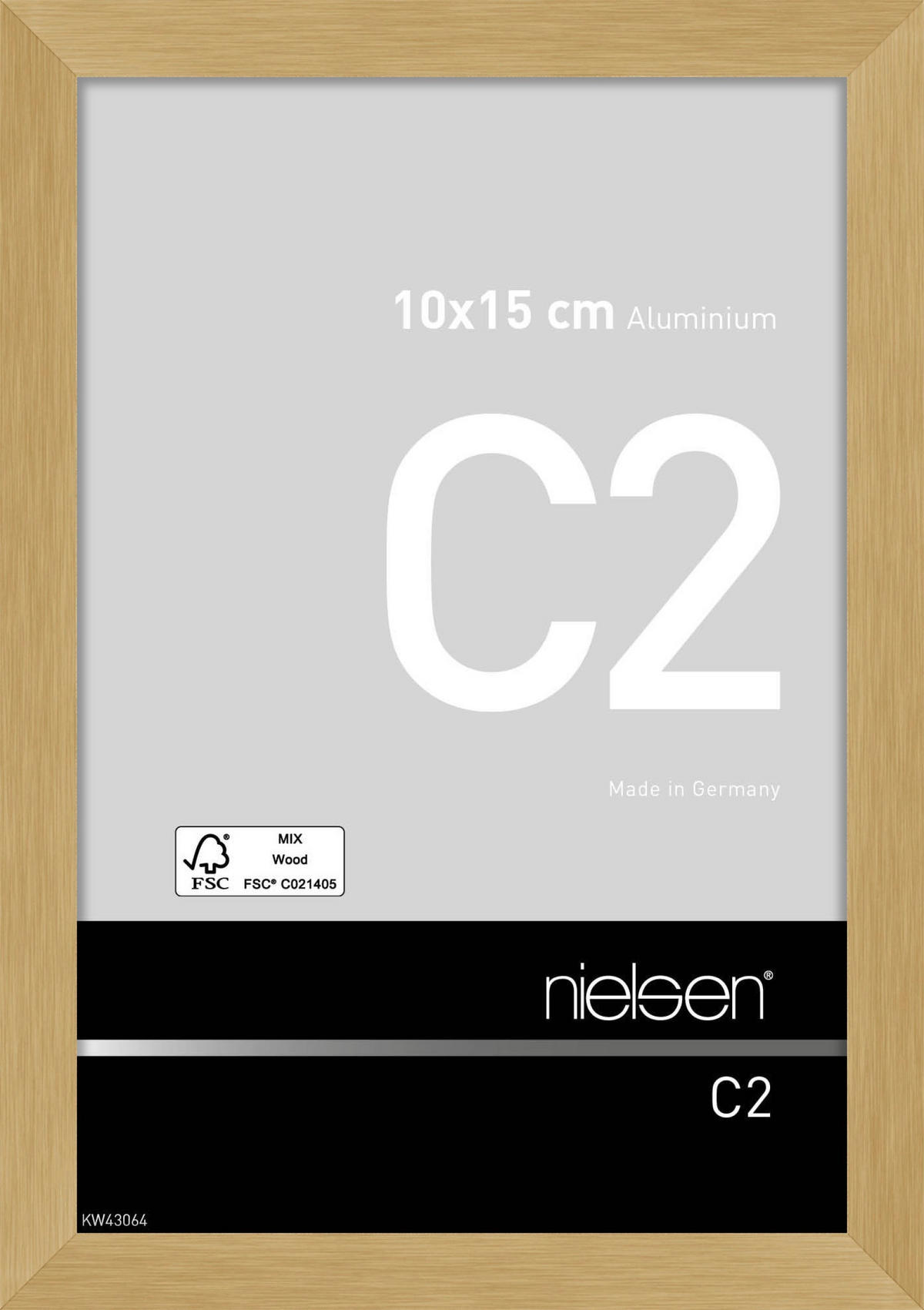 BILDERRAHMEN 11,0/16,0 cm  - Goldfarben, Basics, Metall (11,0/16,0cm) - Nielsen