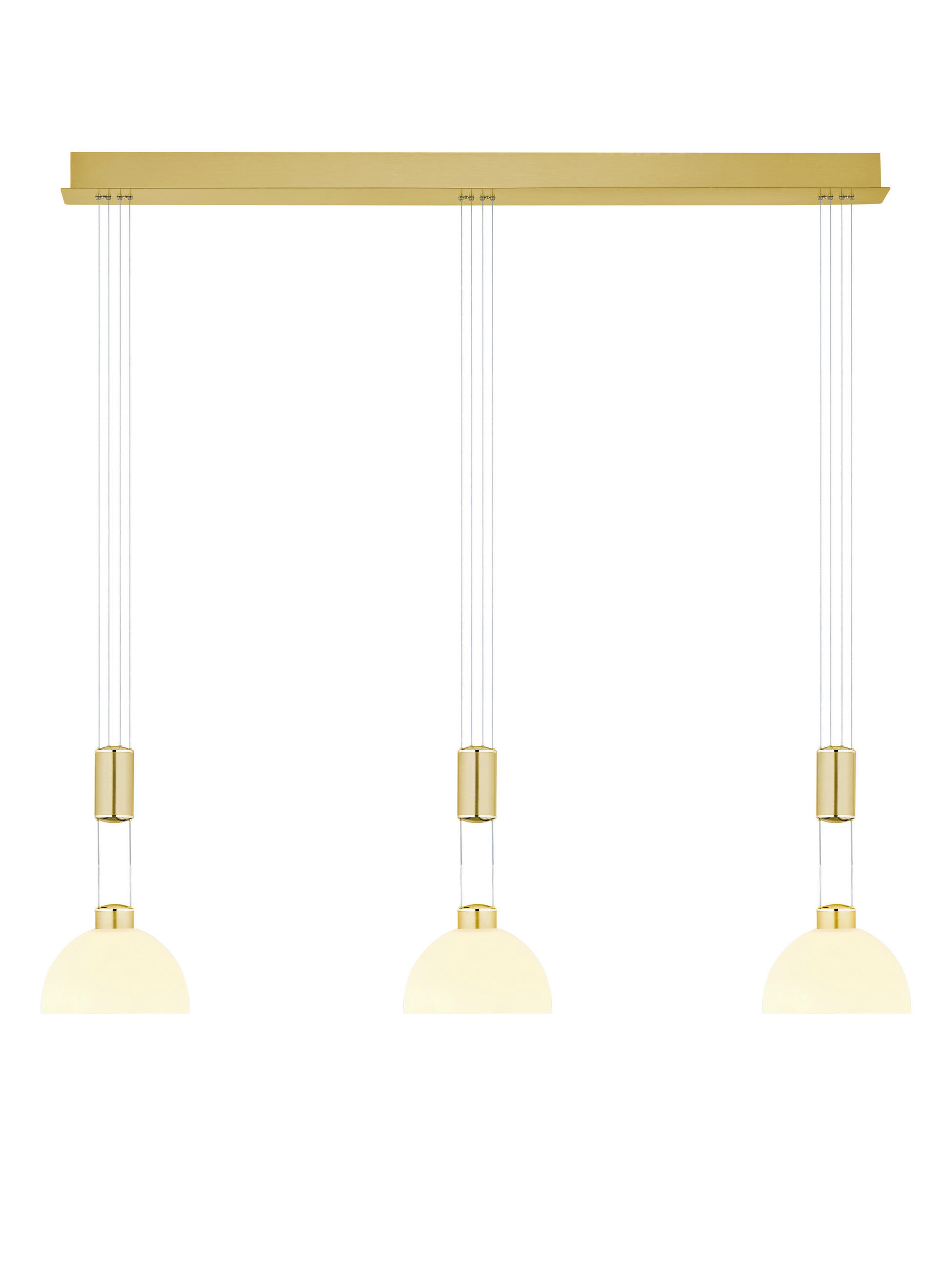 LED-HÄNGELEUCHTE Moon 100/20/150 cm   - Messingfarben, KONVENTIONELL, Metall (100/20/150cm) - Hell
