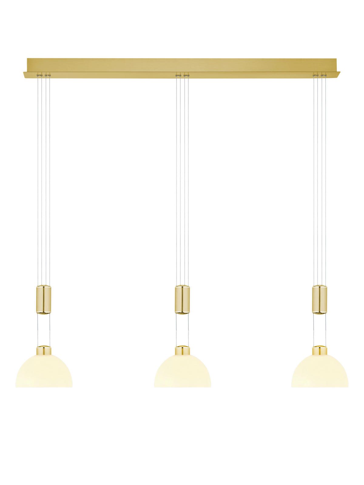 LED-HÄNGELEUCHTE Moon 100/20/150 cm   - Messingfarben, KONVENTIONELL, Metall (100/20/150cm) - Hell