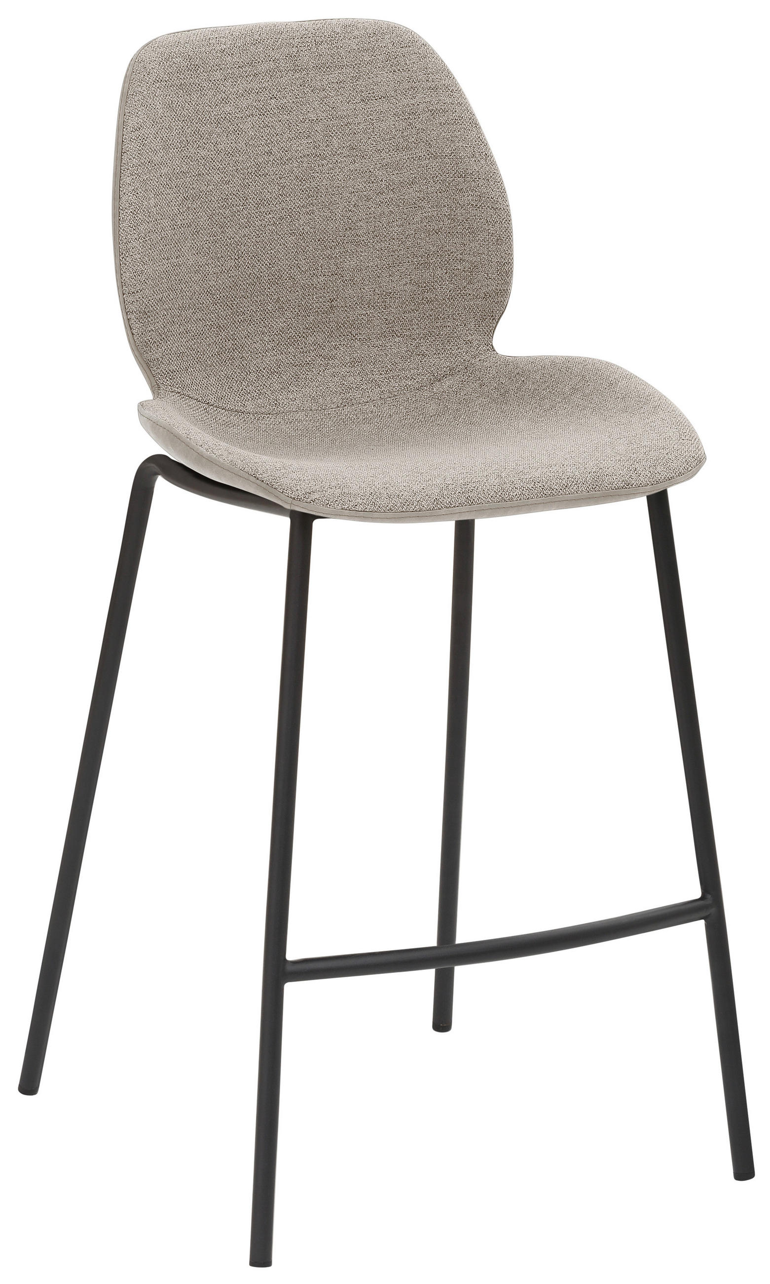 TRESENSTUHL Webstoff Hellgrau  - Hellgrau/Schwarz, KONVENTIONELL, Textil/Metall (49/97/53cm) - Livetastic