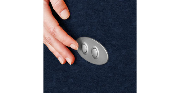 ECKSOFA  in Mikrofaser Dunkelblau  301/207 cm  - Schwarz/Dunkelblau, Design, Textil/Metall (301/207cm) - Xora