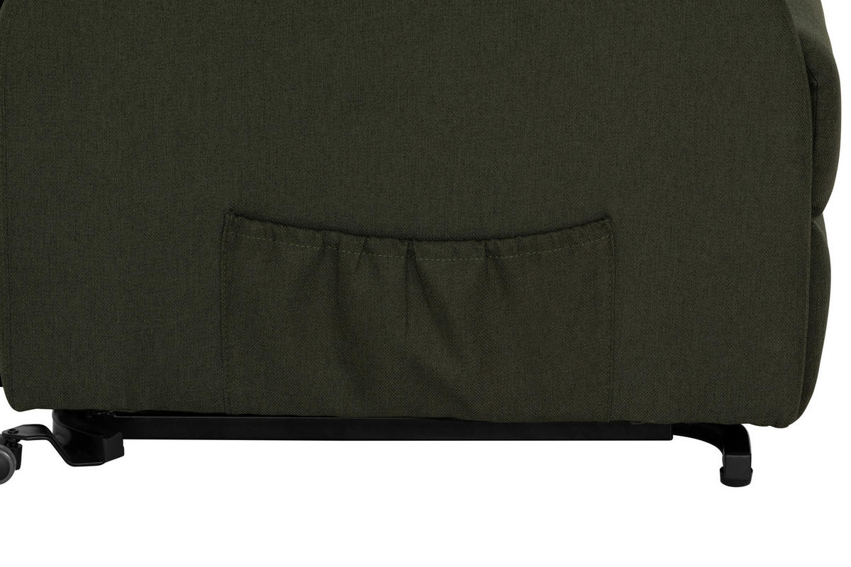 FERNSEHSESSEL Webstoff Grün  - Schwarz/Grün, KONVENTIONELL, Textil/Metall (68/103-80/93-158cm) - P & B