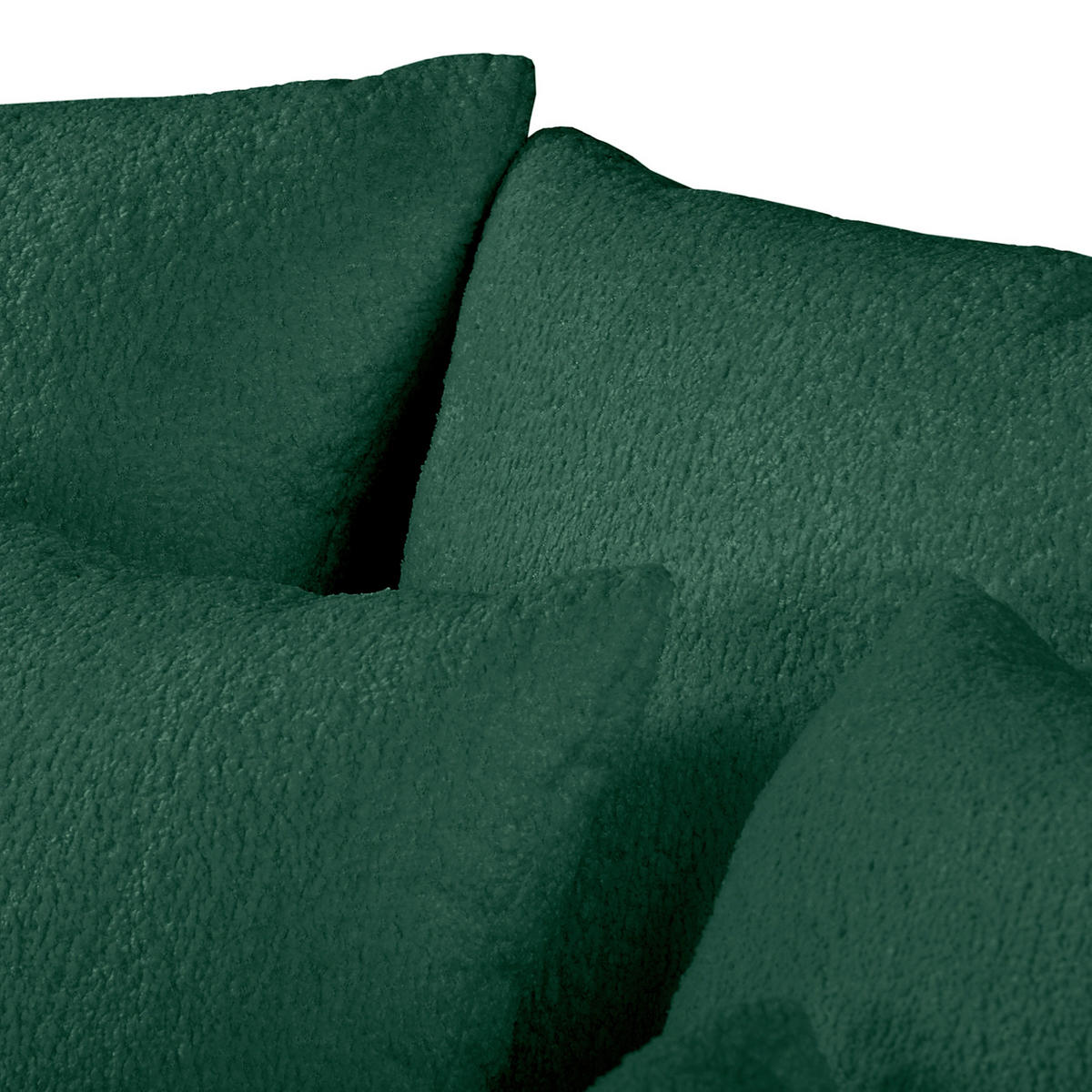 ECKSOFA Naomi in Chenille Grün Rückenkissen  284/243 cm  - Schwarz/Grün, Design, Kunststoff/Textil (284/243cm) - P & B