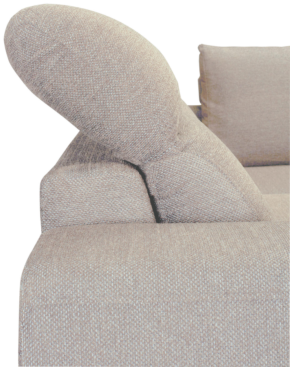 ECKSOFA Beige Chenille  - Beige/Schwarz, KONVENTIONELL, Textil/Metall (266/185cm) - Carryhome