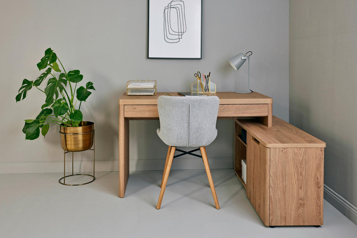 ECKSCHREIBTISCH 140/118/76 cm  in Eichefarben  - Eichefarben, Modern, Holzwerkstoff (140/118/76cm) - Livetastic