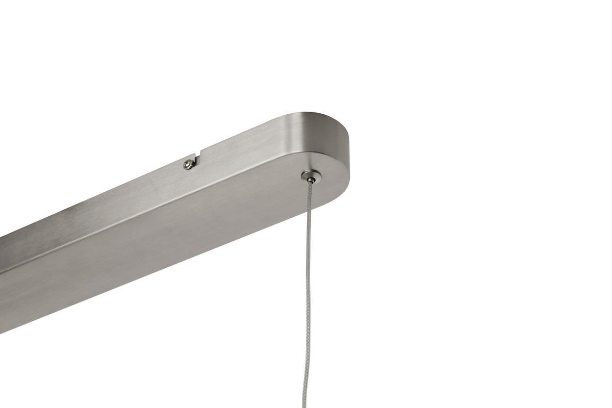 LED-HÄNGELEUCHTE Pula 113/1,5/150 cm  - Nickelfarben, Design, Kunststoff/Metall (113/1,5/150cm) - Novel