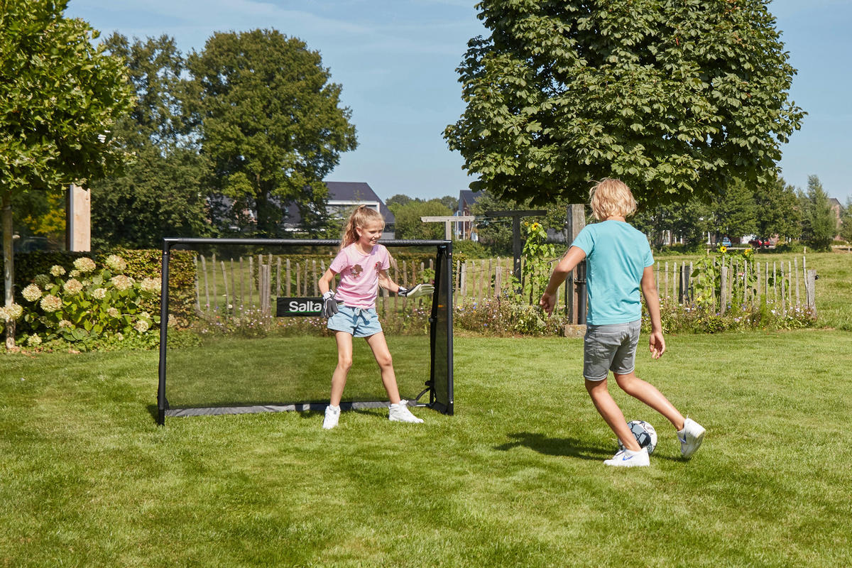 FUßBALLTOR  - Schwarz, KONVENTIONELL, Kunststoff/Metall (180/120/60cm) - Salta