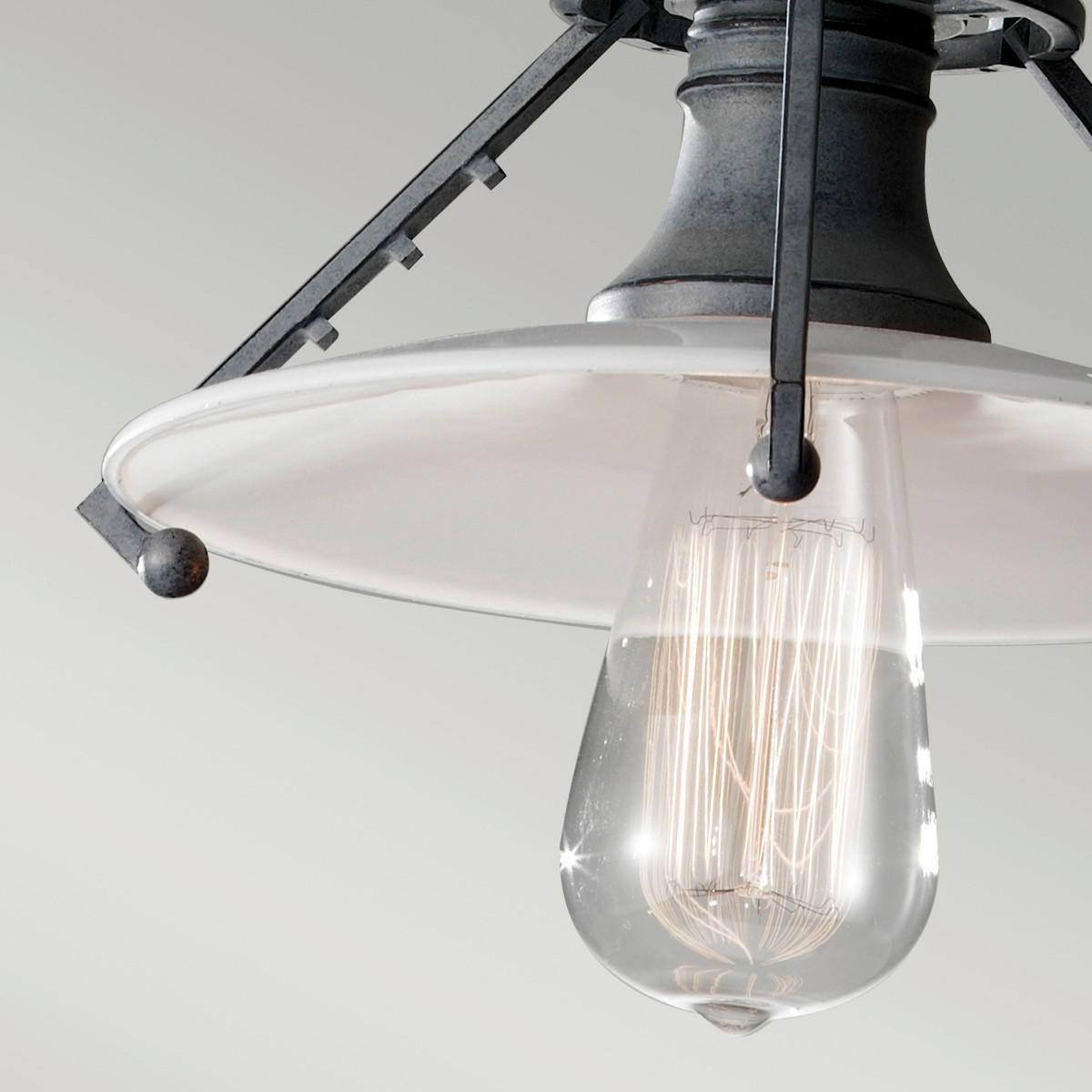 HÄNGLAMPA Elstead Urbanrwl 25.4/20.4 cm  - zinkfärgad, Basics, metall (25.4/20.4cm) - Elstead Lighting