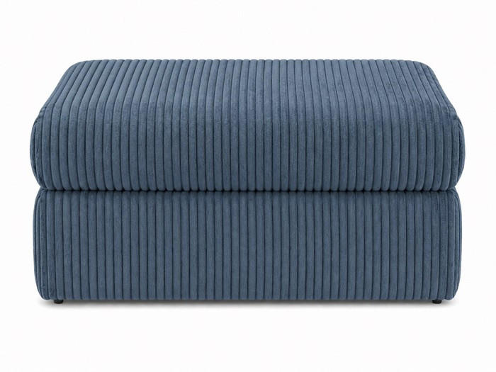 Taburet din textil, albastru - albastru/negru, Design, textil (102/53/52cm) - Carryhome