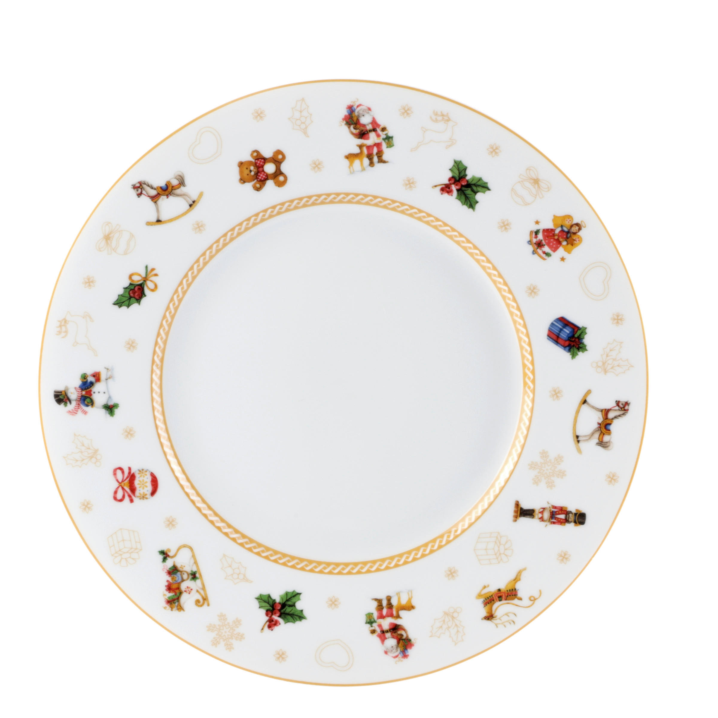 PLITVI KROŽNIK  CHRISTMAS TOYS  keramika  28 cm       - bela, Konvencionalno, keramika (28cm) - X-Mas
