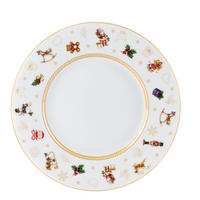 PLITVI KROŽNIK  CHRISTMAS TOYS  keramika  28 cm       - bela, Konvencionalno, keramika (28cm) - X-Mas
