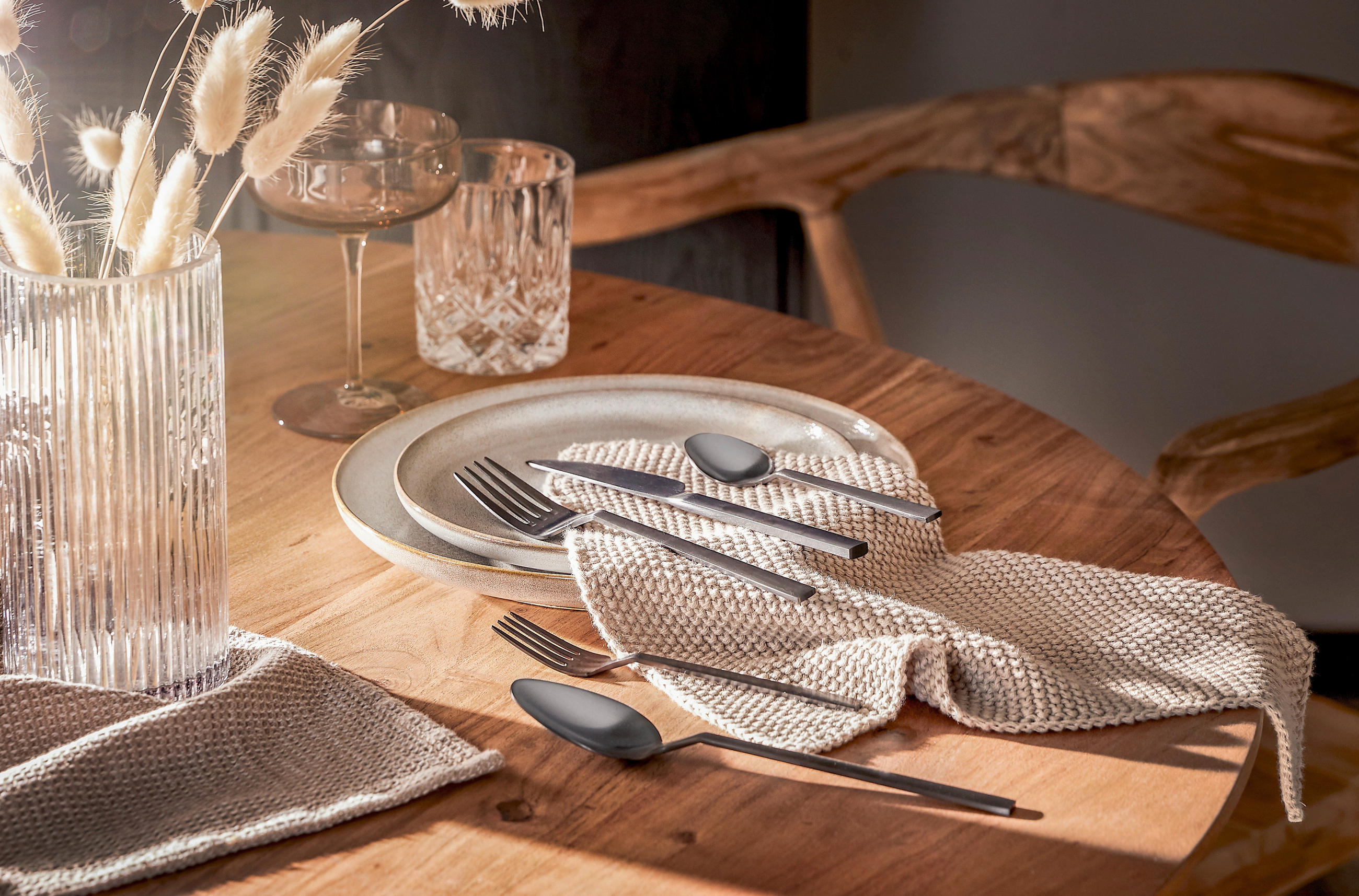 Thumbnail - Homeware Profession. Besteckset Glam Chic, Schwarz, Metall, 30-teilig, Lfgb, rostfrei, lebensmittelecht, Essen & Trinken...