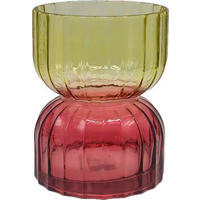 VASE 18 cm  - Gelb/Rot, Basics, Glas (14/18cm)