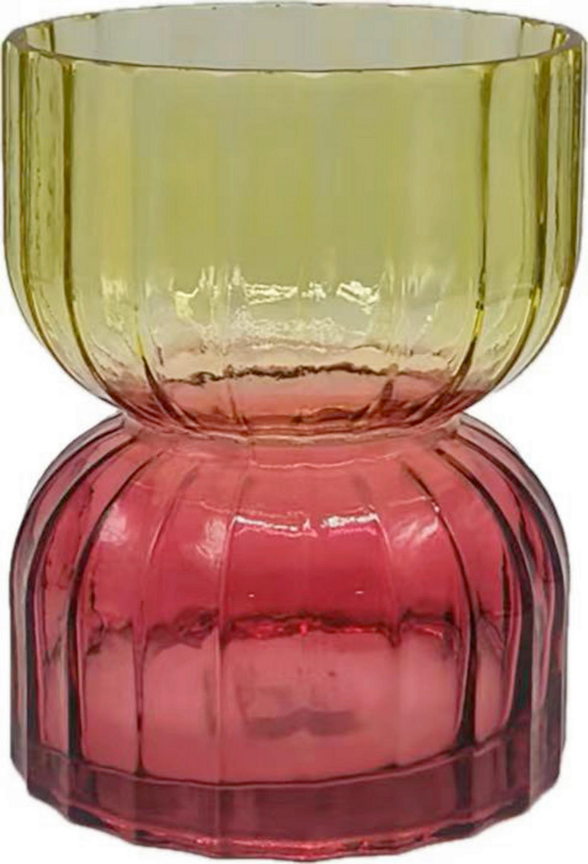 VASE 18 cm  - Gelb/Rot, Basics, Glas (14/18cm)