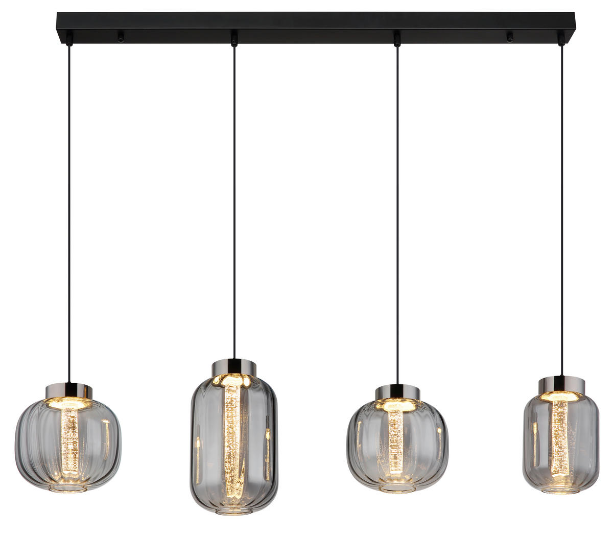 VISEČA LED-SVETILKA   //3000 K/230 V/ - barve kroma/črna, Basics, kovina/umetna masa (120/21/150cm) - Globo
