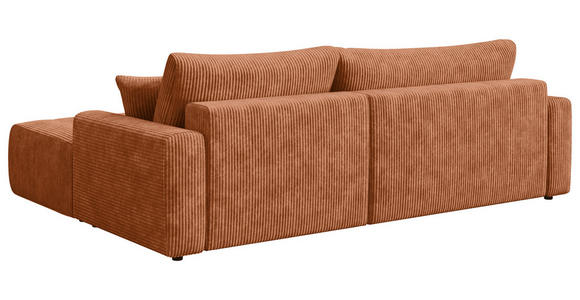 ECKSOFA  in Webstoff Orange  - Schwarz/Orange, KONVENTIONELL, Kunststoff/Textil (270/192cm) - Carryhome