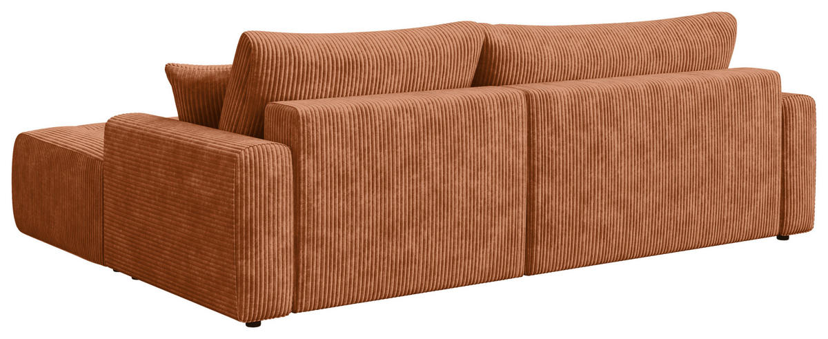 ECKSOFA Orange Webstoff  - Schwarz/Orange, KONVENTIONELL, Kunststoff/Textil (270/192cm) - Carryhome