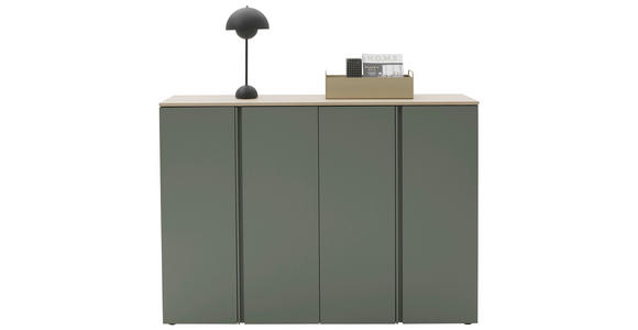 SCHUHSCHRANK 158,2/113,2/34 cm  - Eichefarben/Schwarz, Design, Holzwerkstoff/Kunststoff (158,2/113,2/34cm) - Voleo