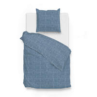 BETTWÄSCHE 2-teilig Lino Renforcé 135/200 cm  - Blau, Basics, Textil (135/200cm)