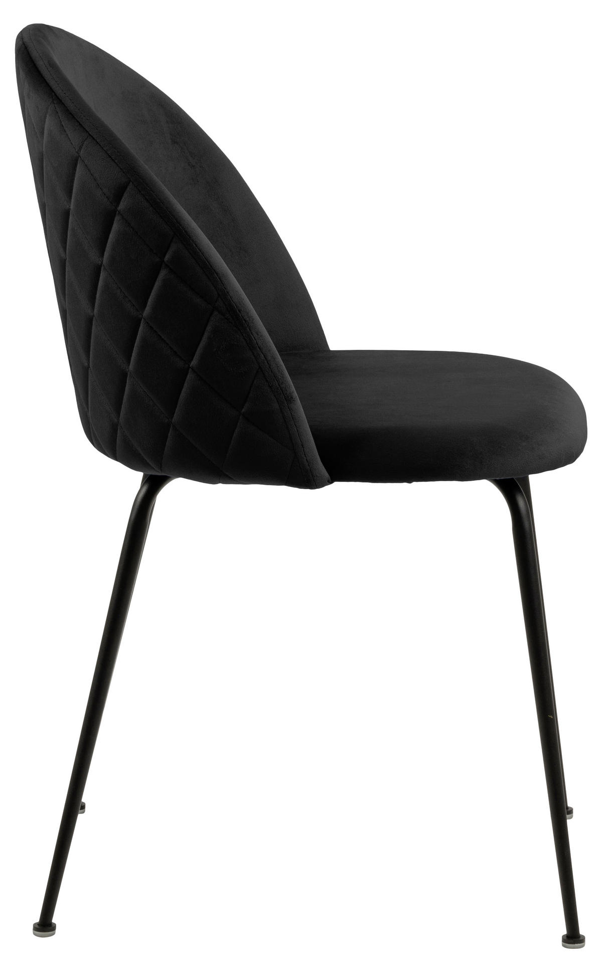 STOL, tekstil črna  - črna, Konvencionalno, kovina/tekstil (49,5/80,5/54cm) - Ambia Home