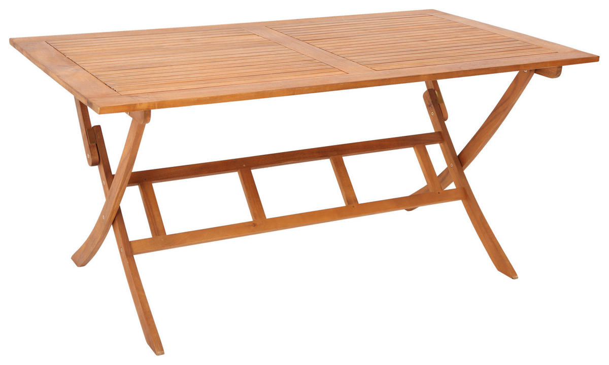 GARTENKLAPPTISCH Holz rechteckig  - Naturfarben, KONVENTIONELL, Holz (160/73/90cm) - Gardenson