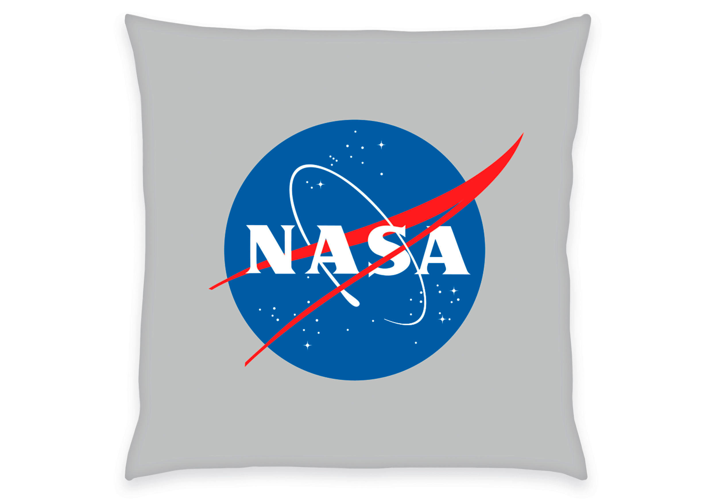 ZIERKISSEN NASA 40/40 cm  - Blau/Weiß, Trend, Textil (40/40cm) - Herding
