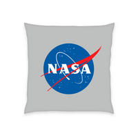 ZIERKISSEN NASA 40/40 cm  - Blau/Weiß, Trend, Textil (40/40cm) - Herding