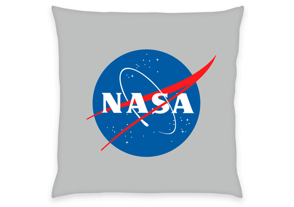 ZIERKISSEN NASA 40/40 cm  - Blau/Weiß, Trend, Textil (40/40cm) - Herding