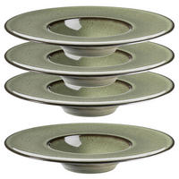 TELLERSET Ambitious 4-teilig  - Grün, Trend, Keramik (25cm) - Mäser