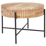 COUCHTISCH in Holz, Metall 70/70/50 cm  - Schwarz/Akaziefarben, Basics, Holz/Metall (70/70/50cm) - Carryhome
