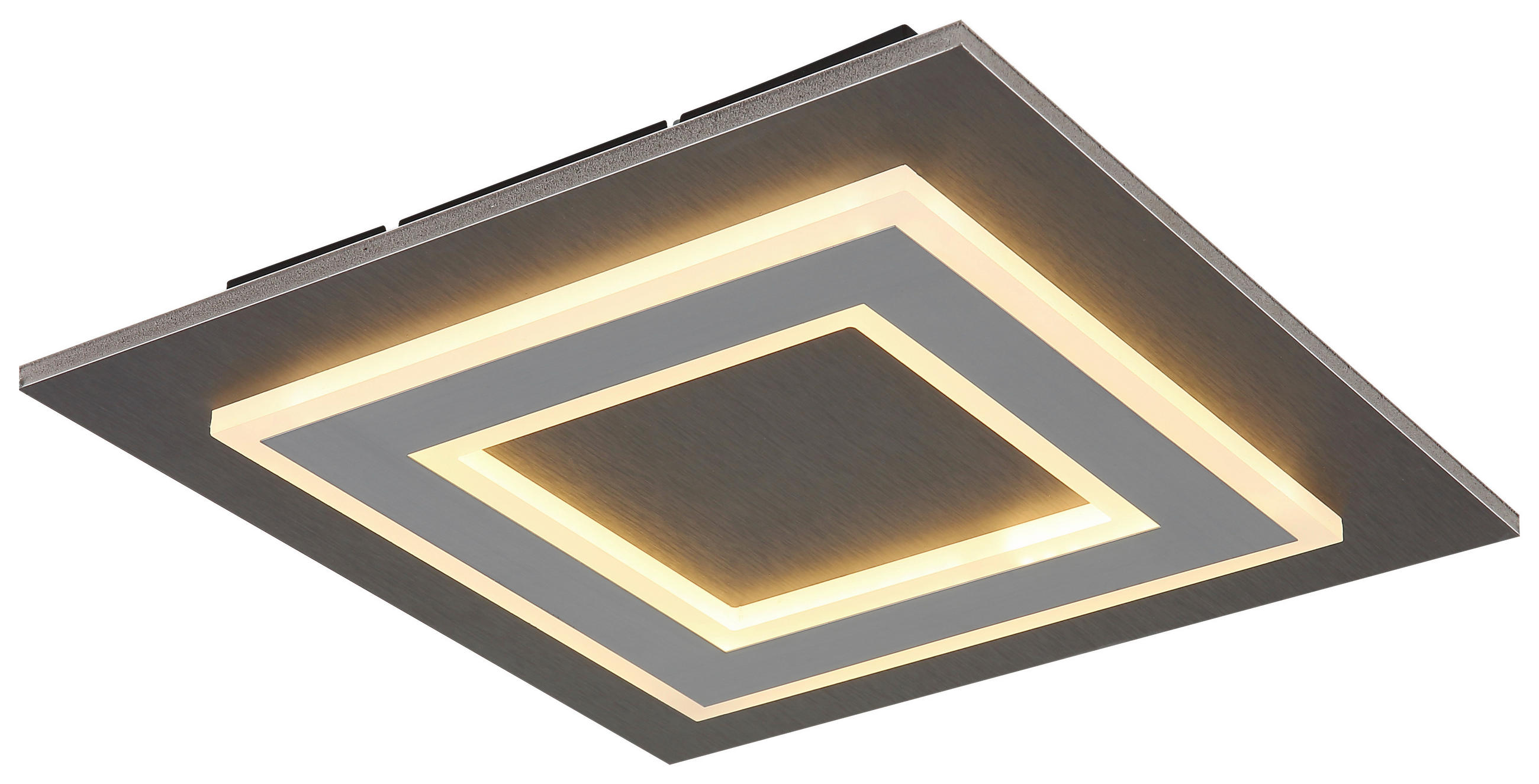 DECKENLEUCHTE 24 W    32/32/5,5 cm  - Anthrazit/Opal, Design, Kunststoff/Metall (32/32/5,5cm) - Novel