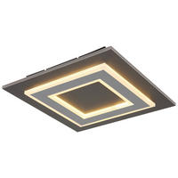 DECKENLEUCHTE 24 W    32/32/5,5 cm  - Anthrazit/Opal, Design, Kunststoff/Metall (32/32/5,5cm) - Novel