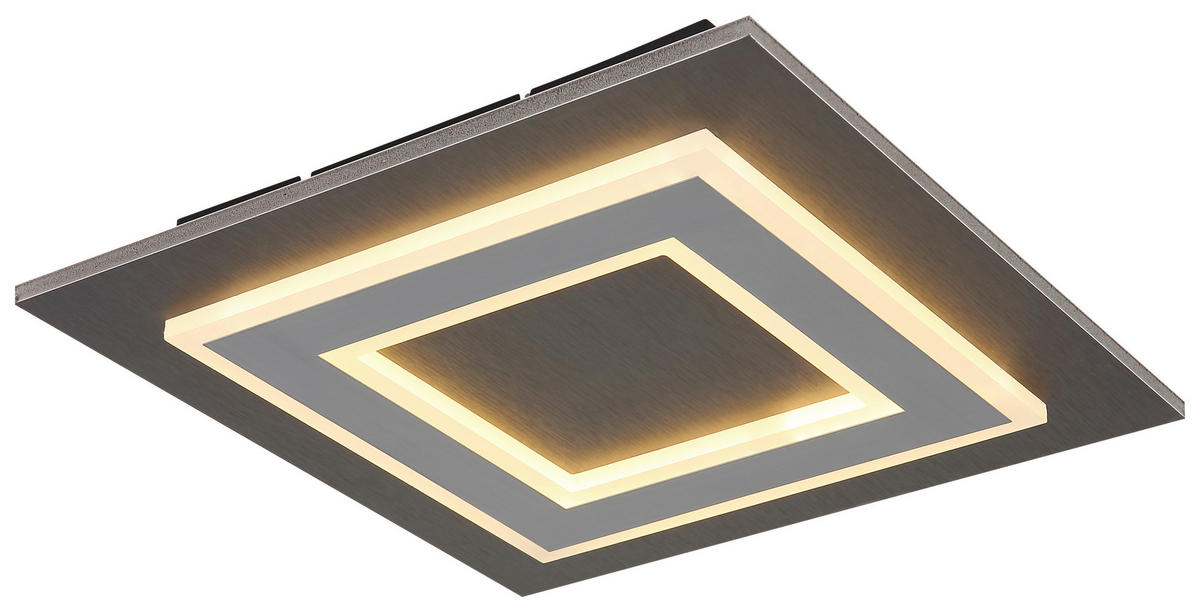 DECKENLEUCHTE 24 W    32/32/5,5 cm  - Anthrazit/Opal, Design, Kunststoff/Metall (32/32/5,5cm) - Novel