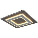 DECKENLEUCHTE 24 W    32/32/5,5 cm  - Anthrazit/Opal, Design, Kunststoff/Metall (32/32/5,5cm) - Novel