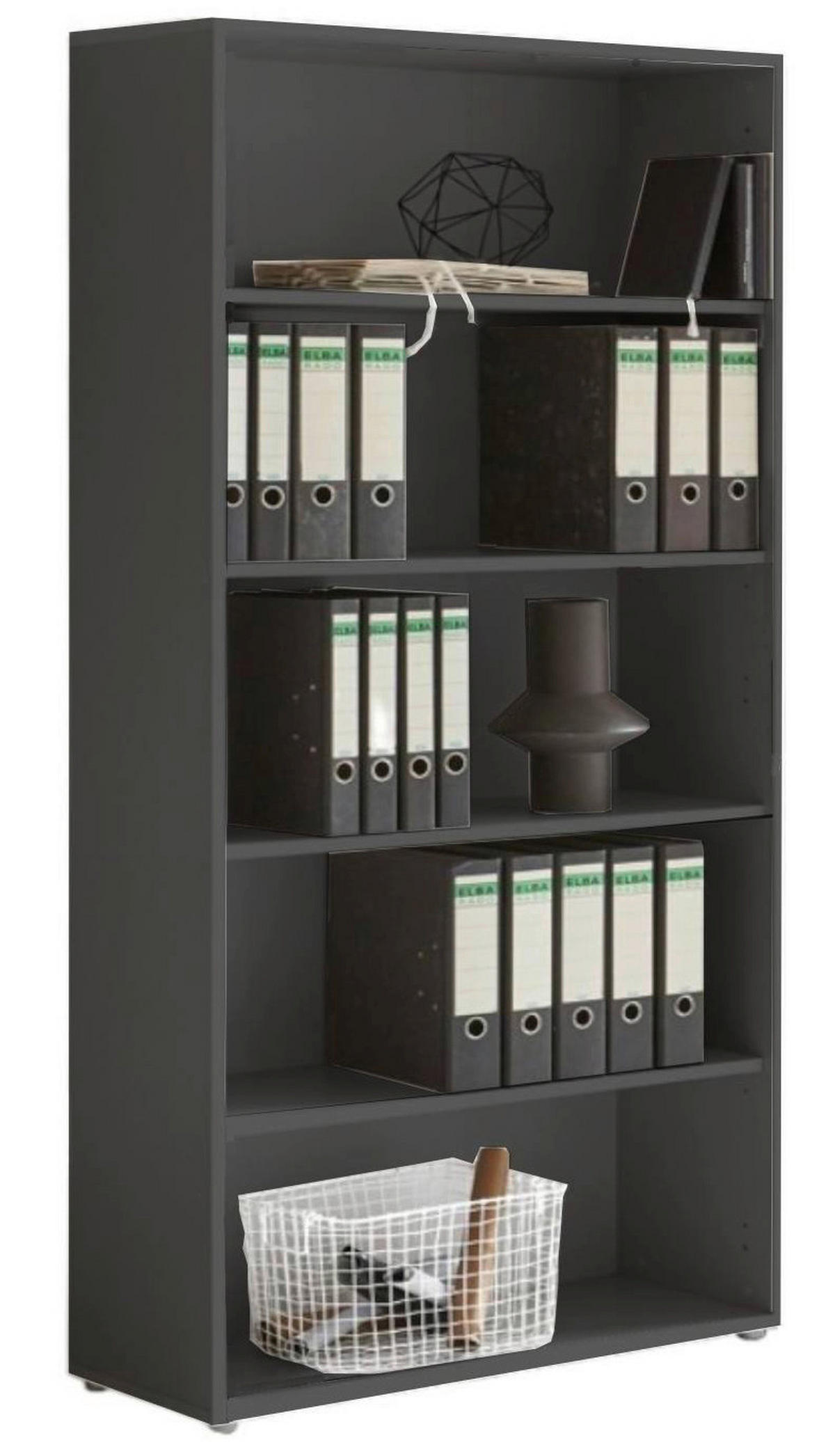AKTENSCHRANK Anthrazit, Eichefarben  - Eichefarben/Anthrazit, MODERN, Holzwerkstoff (168,8/185,6/33cm) - MID.YOU