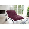 RELAXLIEGE in Mikrofaser Beere  - Beere/Schwarz, Design, Textil/Metall (120/54-113/158-198cm) - Pure Home Lifestyle