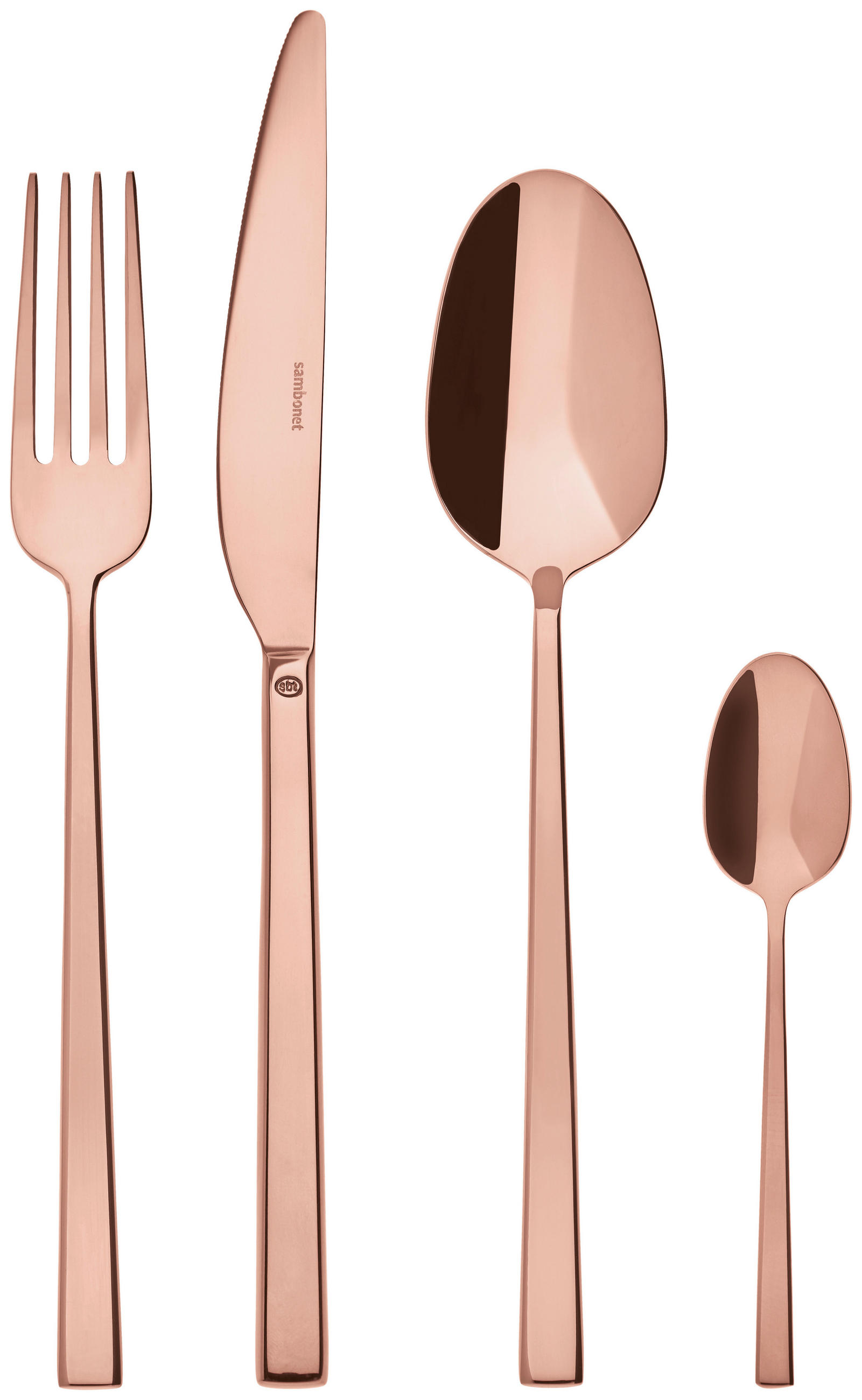 BESTECKSET 24-teilig Edelstahl  - Kupferfarben, Basics, Metall - Sambonet