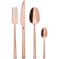 BESTECKSET 24-teilig Edelstahl  - Kupferfarben, Basics, Metall - Sambonet